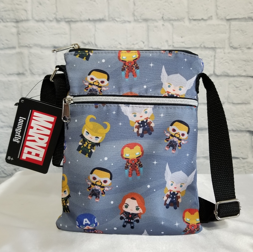 Loungefly Avenger Superhero Marvel Comics Character Crossbody Bag New